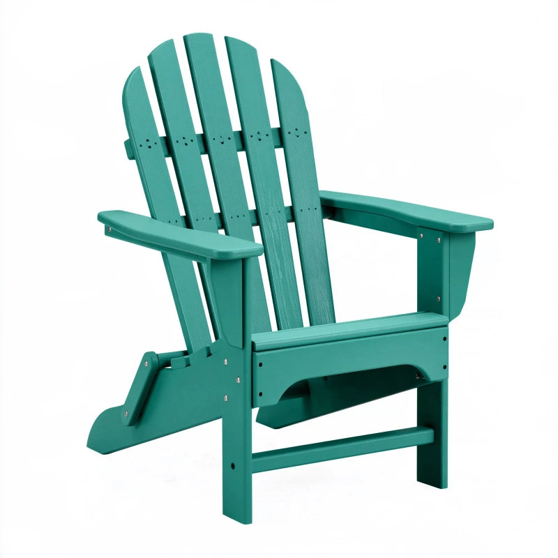 Adirondack Gartenstuhl 82 x 75 x 95 cm aus Kunststoff Türkis für den Aussenbereich