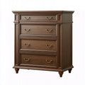 Kommode 100 x 45 x 110 cm Braun Holz Klassisch mit 4 Schubladen