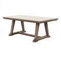 Esstisch 200 x 100 cm aus Holz in Beige/Braun im Landhausstil